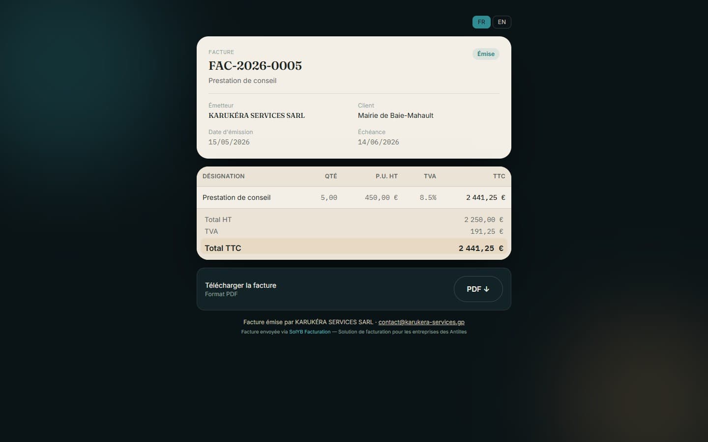 Portail public client